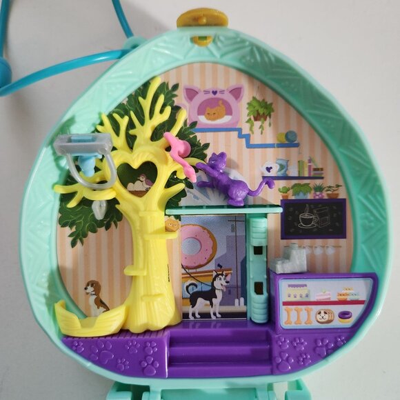 Polly Pocket Big World Hedgehog Cafe Incomplete 2020 Mattel Teal No Figures - Picture 4 of 10